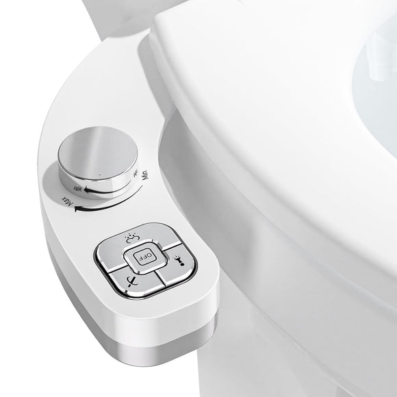 Bidet Attachment for Toilet, Dual Nozzle (Frontal and Rear Wash) Non-Electric Fresh Wate