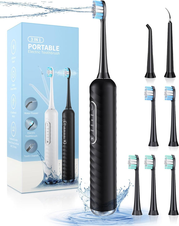 Electric Toothbrush with Water flosser, 3 in 1 Teeth Cleaning Kit