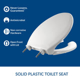 Toilet Seat with Cover that will Never Loosen