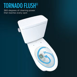 Two-Piece Round 1.28 GPF Universal Height TORNADO FLUSH Toilet