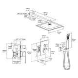 Shower System 10 Inches Rain Shower Combo Set Chrome Wall Mount Faucet