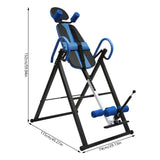 TdiriNar Inversion Tables for Back Pain,Foldable Heavy Duty Inversion Table Teeter Machine with Extended Ankle Lock Handle, Gym Inversion Table Gravity Hang Back Pain Relief Fitness Table (Blue) TdiriNar