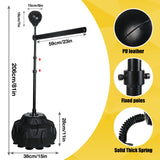 Solid Refle Bag Boxing Speed Trainer Punching Bag Spinning Bar, Training Boxing Ball with Reflex Bar Free Standing, 45-80in Adjustable Height, for Adult&Kid INNOLIFE