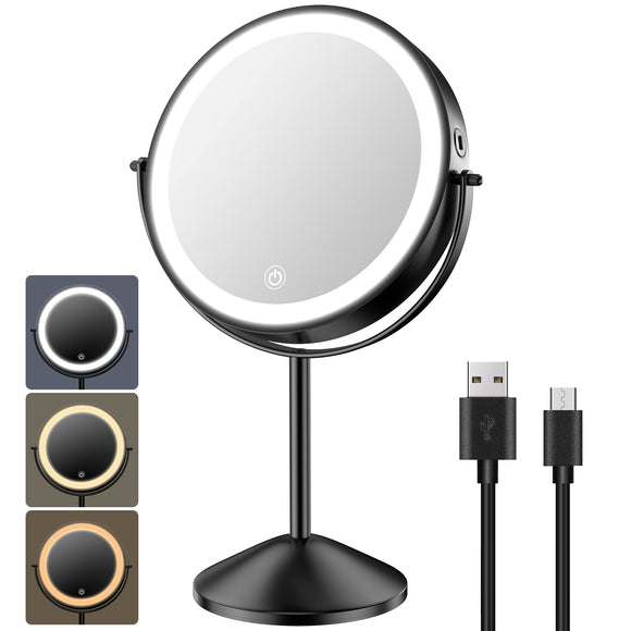 Makeup Vanity Mirror with 3 Color Dimmable Lights