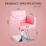 Pink Salon Chair for Hair Stylist,Barber Chari Hair Chair, Stylist Chair