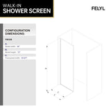 Shower Door Shower Screen Panel in Matte Black