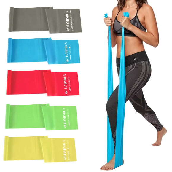 Lianjindun 5 Pcs Professional Resistance Bands. Latex-Free, Elastic Band, Work Out Bands, Stretch Bands for Working Out Women or Men, Exercise Bands Set for Physical Therapy, Yoga, Pilates lianjindun