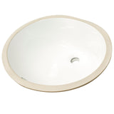 Porcelain Ceramic Undermount Bathroom Vanity Vessel Sink, White