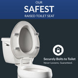 Raised Toilet Seat for Seniors, Clean Shield Guard