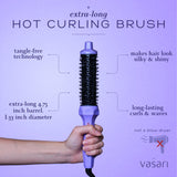 Long Round Thermal Brush 1.3 Inch | Curling Brush Iron with Ionic Ceramic