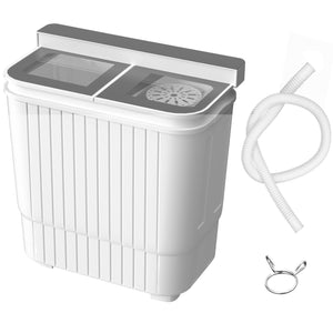 Portable Mini Washing Machine Washer with Twin Tub, Dryer Wash