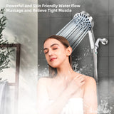 Functions High Pressure shower head with handheld, Built-in Pause Mode & 2 Power Wash