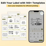 T50M Pro Bluetooth Label Maker Machine with Tape, Wide Waterproof Label