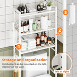 Toilet Storage Rack with Toilet Paper Holder, Heavy Duty Metal