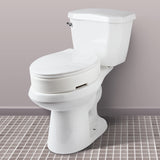 Raised Toilet Seat, Adds 3.5 Inches of Height to Toilet