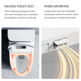 Bidet Toilet Seat Round, Bidet with Warm Water and Air Dryer