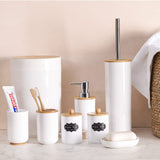 Accessories, 8pcs Bathroom Accessory Set with Trash Can, Toothbrush Holder