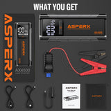 ASPERX AX4500 Jump Starter, 4500A Peak