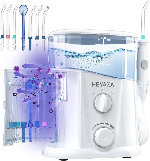 Teeth Cleaning with 1000ML Large Capacity and UV Storage, 10 Adjustable Pressure