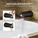 Black Shower Head and Handle Set, Shower