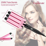 Curling Iron Hair Crimper, TOP4EVER 25mm（1 inch ）