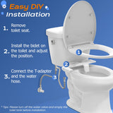 Slim Bidet Attachment for Toilet - Dual Nozzle (Frontal & Rear Wash