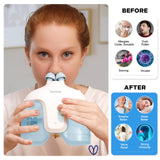 Nasal Irrigation System with 50 Salt Packets (Blue), Sinus Rinse Machine, Nose Cleaner