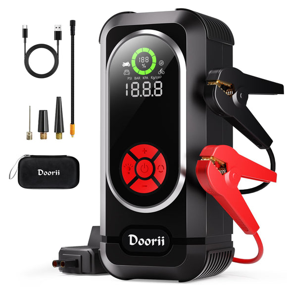 Doorii Q10 Car Jump Starter with Air Compressor, 4000A