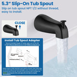 Shower Faucet Set with 8 Inch Rainfall Round Showerhead