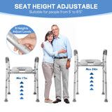 Raised Toilet Seat with Handles, Soft Padded Toilet Seat Risers for Seniors