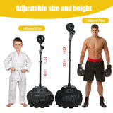 Solid Refle Bag Boxing Speed Trainer Punching Bag Spinning Bar, Training Boxing Ball with Reflex Bar Free Standing, 45-80in Adjustable Height, for Adult&Kid INNOLIFE