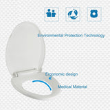 Toilet Seat Lid Easy to Install & Clean, Polypropylene (PP), White