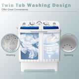 Portable Washing Machine, Twin Tub 18 Lbs Capacity, Washer