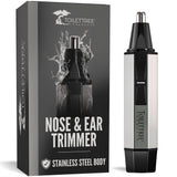 ToiletTree Products Nose Hair Trimmer with LED Light - Stainless Steel