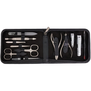 12 piece manicure pedicure grooming kit set