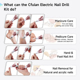 Nail Drill Set, 10 in 1 Professional Manicure Pedicure Kit Cordless