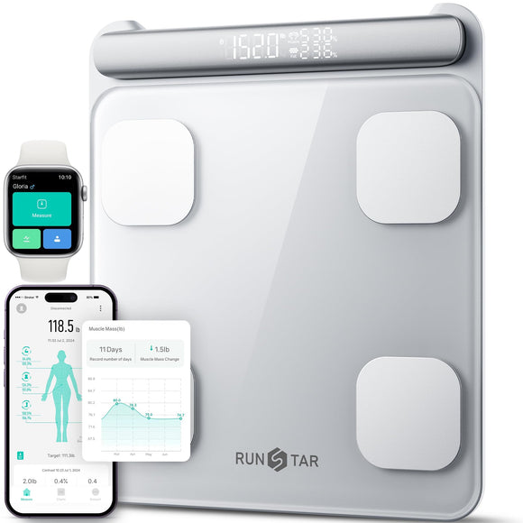 Scale for Body Weight and Fat Percentage 8-Electrode, Bathroom Scale