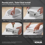 Toilet Seat, Quiet-Close Lid and Seat, Countoured