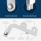 Bidet Attachment for Toilet, Non Electric, Self Cleaning Dual Nozzles