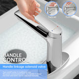 Bathroom Faucet Automatic Motion Sensor Faucet with 1 Handle 2 Sensor Modes Hands-Free