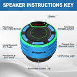 Speaker, Bluetooth Portable Wireless Shower Speakers