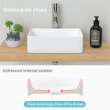 Bathroom Small Vessel Sink Above Counter White Porcelain Ceramic Sink