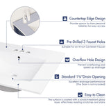 Bathroom Sink with Three Holes (4inch Centerset)