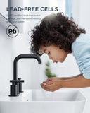 Black Bathroom Faucets 3 Hole, 8 Inch Widespread Matte Black Bathroom Faucet