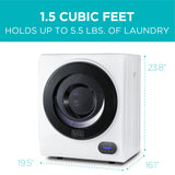 Dryer, 1.5 Cu. Ft. 850W Electric Dryer, 120V Vented Portable Dryer