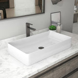 Rectangular Ceramic Countertop Bathroom Vanity Vessel Sink BVS2414A-OK