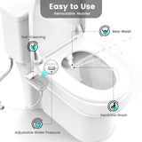 Bidets for Existing Toilets, Non-Electric Bidet Toilet Seat Self-Cleaning