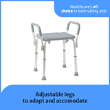 Shower Chair with Arms - 350 lb. capacity, Bench, Stool, Seat