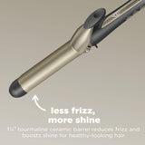 Curling Iron, 1 ¼ inch barrel produces loose curls – for use on medium and long hair