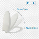 Toilet Seat Lid Easy to Install & Clean, Polypropylene (PP), White